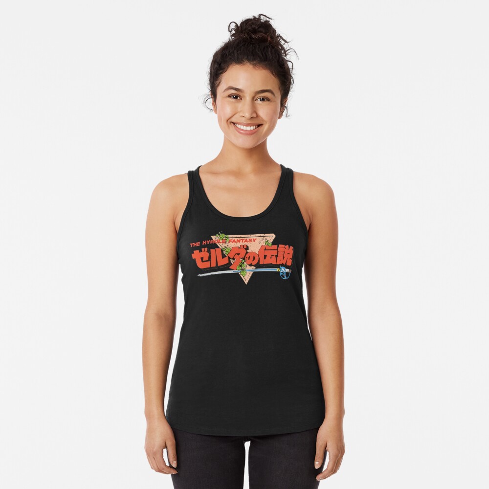 The Legend Of Zelda - Japanese Logo - Clean Racerback Tank Top