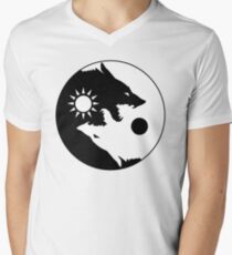 Camiseta para hombre de cuello en v Skoll y Hati