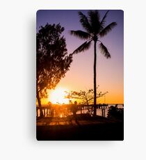 Sunrise stroll - Palm Cove Canvas Print