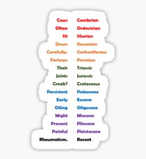 Geological Time Periods in Order Sticker