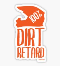 Dirt Retard Dirt Bike Orange Sticker