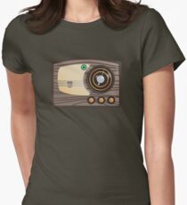 Vector Vintage Radio Women's Fitted T-Shirt