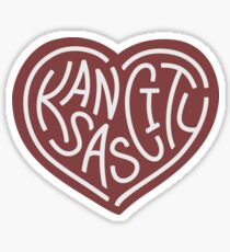 LOVE KC (red x white) Sticker