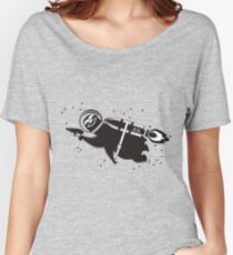 Outer space sloth rocket ray gun Women's Relaxed Fit T-Shirt