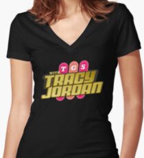 TGS with Tracy Jordan : Inspired By 30 Rock Women's Fitted V-Neck T-Shirt