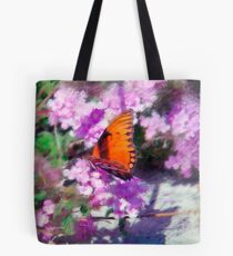 Orange Butterfly Tote Bag