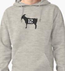 tom brady 12 goat Pullover Hoodie