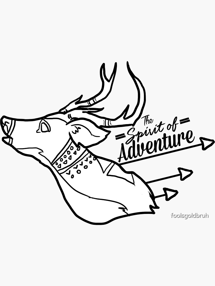 "Spirit of Adventure" Sticker by foolsgoldbruh Redbubble