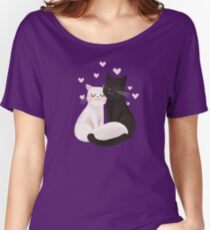 Camiseta ancha para mujer Amor de gato