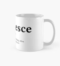 Acquiesce Word Definition - Center Black Text Mug