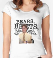 Bears, Beets, Battlestar Galactica Women's Fitted Scoop T-Shirt