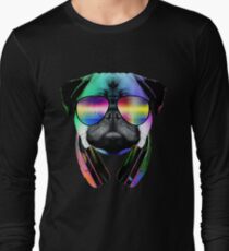 Music Love Pug Long Sleeve T-Shirt
