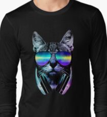Music Lover Cat Long Sleeve T-Shirt