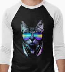 Music Lover Cat Men's Baseball ¾ T-Shirt