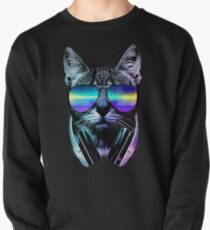 Sudadera sin capucha Music Lover Cat