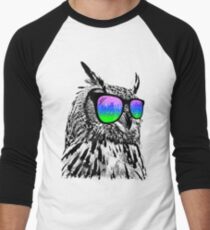 Coole Eule Baseballshirt mit 3/4-Arm