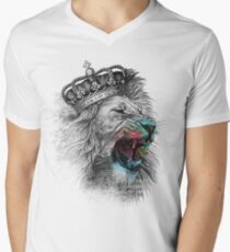 King Lion Men's V-Neck T-Shirt