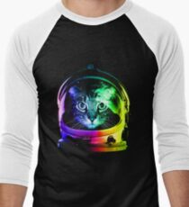 Astronaut Cat Men's Baseball ¾ T-Shirt