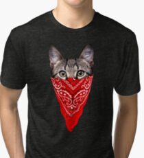 Gangster Cat Tri-blend T-Shirt