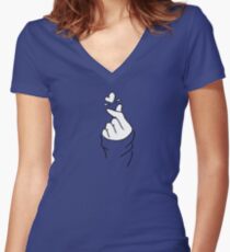 Nettes Herz ~ Shirt mit V-Ausschnitt