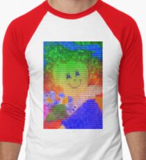 Doll in a blue hat Men's Baseball ¾ T-Shirt