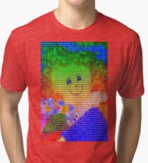 Doll in a blue hat Tri-blend T-Shirt