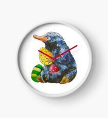 How Niffler Stole Easter! - on white background Clock