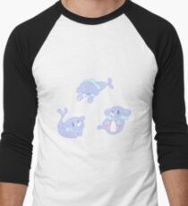 Popplios in Pink! Men's Baseball ¾ T-Shirt