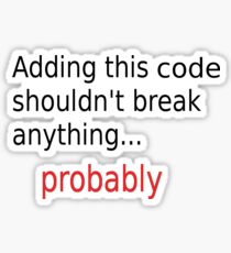 Adding code Sticker
