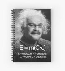 Energy = moustache (coffee * cigarettes) Spiral Notebook