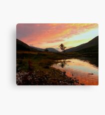 Loch Leven sunset, Scotland Canvas Print