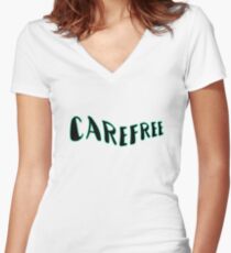 Carefree Women's Fitted V-Neck T-Shirt