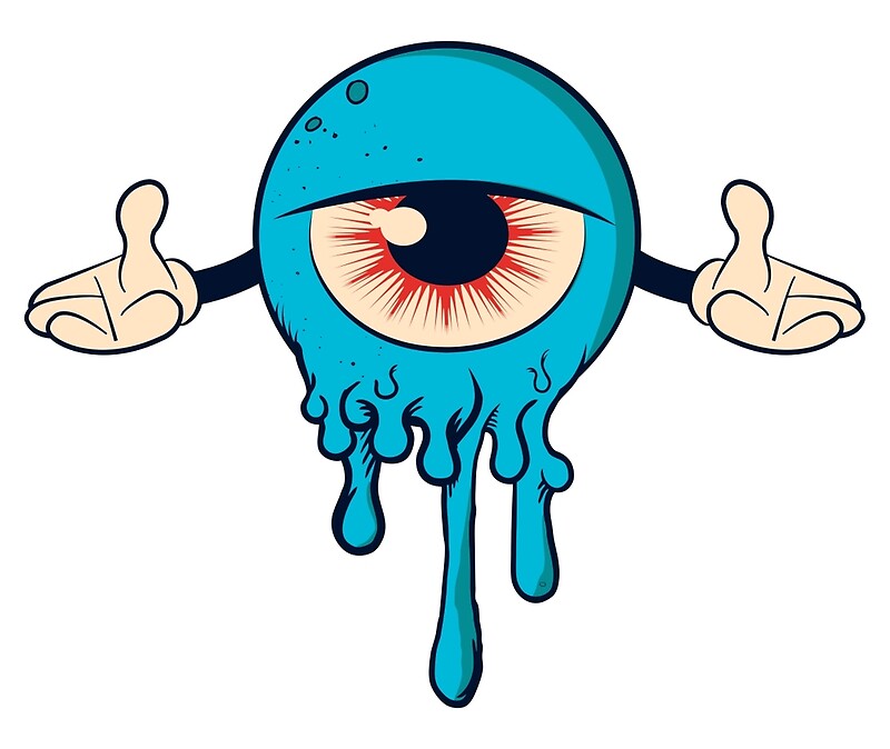 "Dripping Cartoon Eye" by digsterdesigns Redbubble