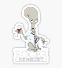 Roger for President Sticker