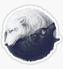 Wolf Yin Yang Sticker