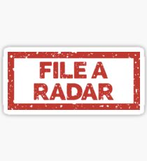 File a Radar Sticker