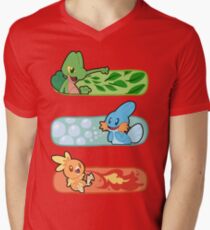 Pokemon / Hoenn Starters - Omega Ruby Men's V-Neck T-Shirt