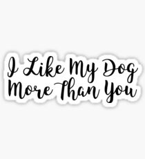I Like My Dog More Sticker