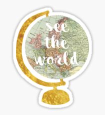 see the world globe 2 Sticker