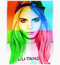 Cara Delevingne pencil portrait 3 Poster