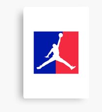 blue red jordan Canvas Print