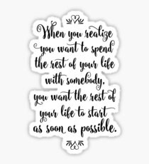 When Harry Met Sally - The Rest of Your Life Sticker