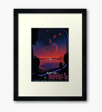 Trappist 1 -- Space Travel Poster Framed Print