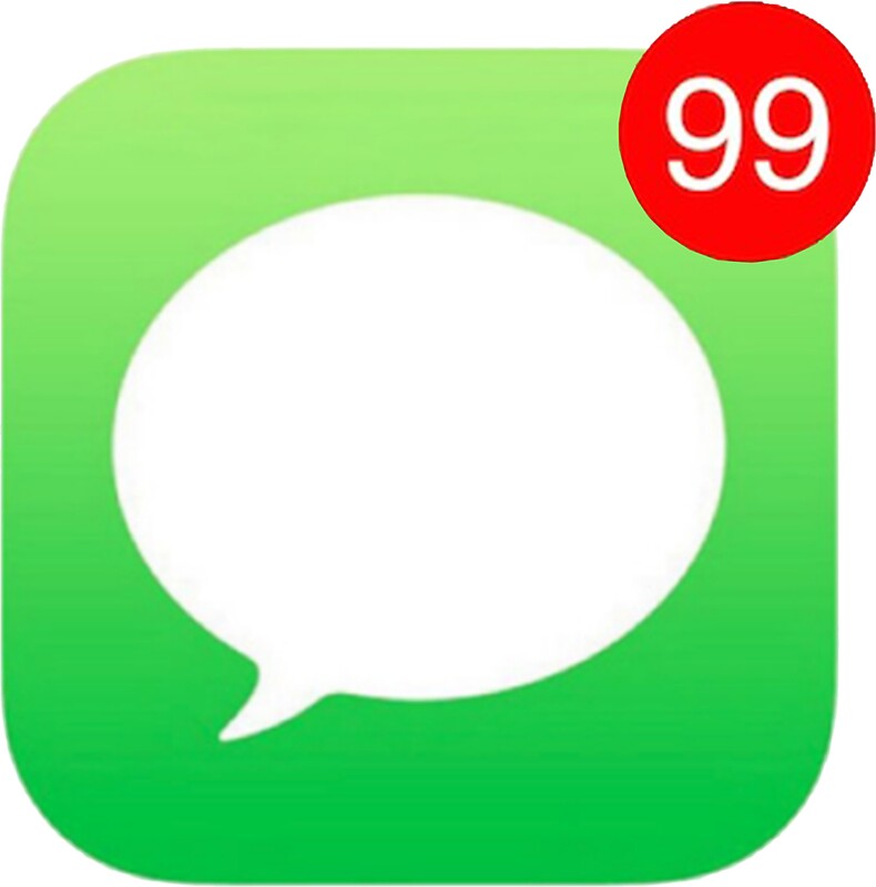 "iMessage Notifications iPhone" Stickers by Caleb Barber | Redbubble