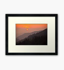 A Smoky Mountain Sunset 7:44pm Framed Print