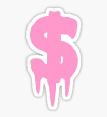 Pink Money Sign Sticker