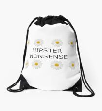 Hipster nonsense Drawstring Bag
