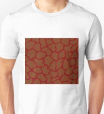 Deep Maroon in Giraffe Pattern Unisex T-Shirt