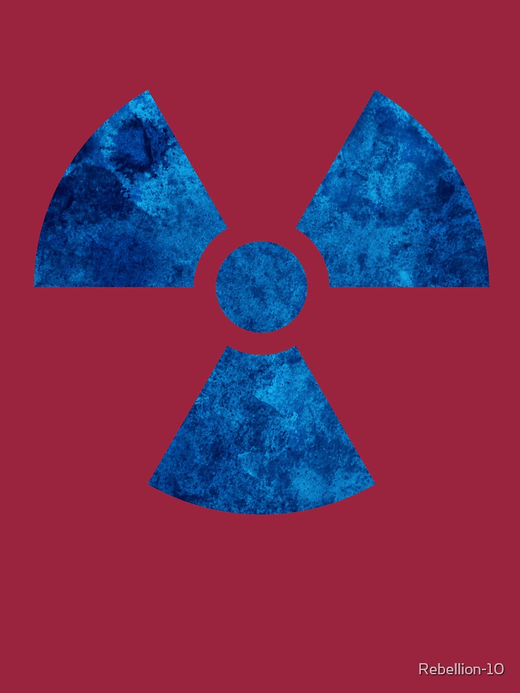 "Blue Radioactive Symbol" Tshirt by Rebellion10 Redbubble