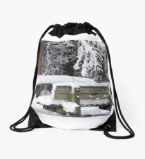 Come on, take a seat! Drawstring Bag